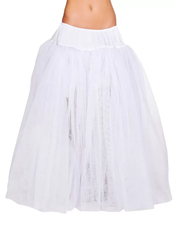 Hot White Long Petticoat Accessory Petticoats