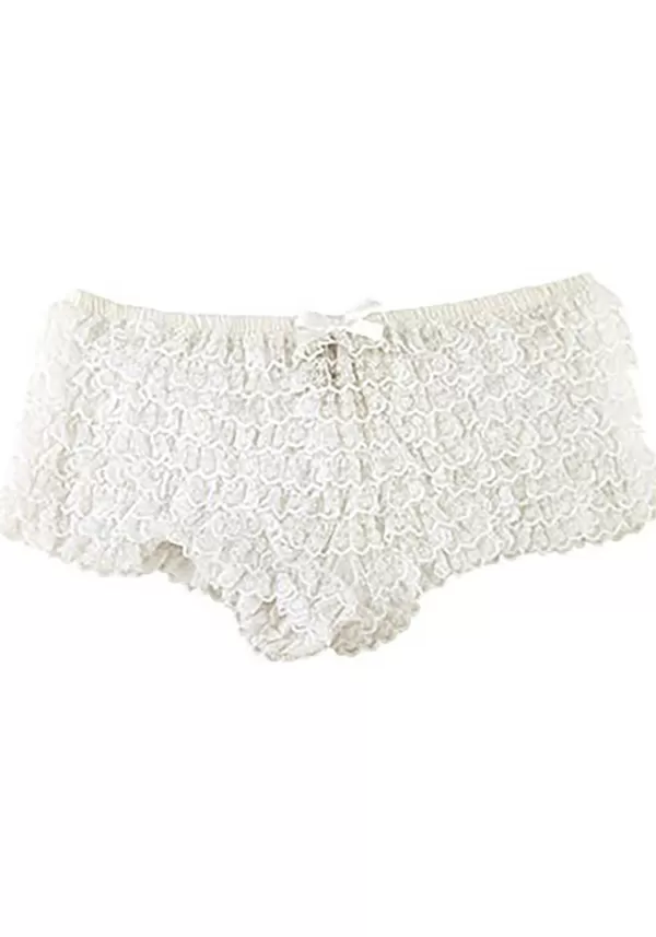 Online White Ruffle Tanga Sexy Panties Petticoats