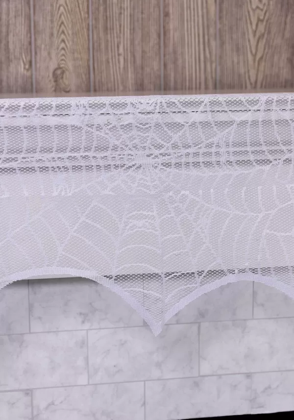 Fashion White Spider Web Mantel Scarf Decoration Indoor Decorations