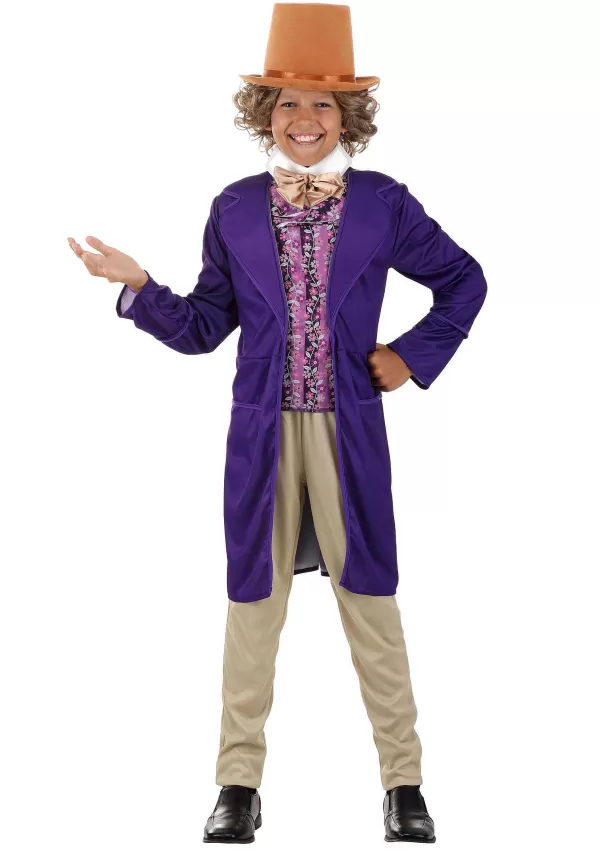 New Willy Wonka Costume For Kids Boy Costumes