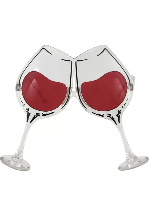 Fashion Wine Goblet Clear/Rose Eyeglasses Glasses / Sunglasses