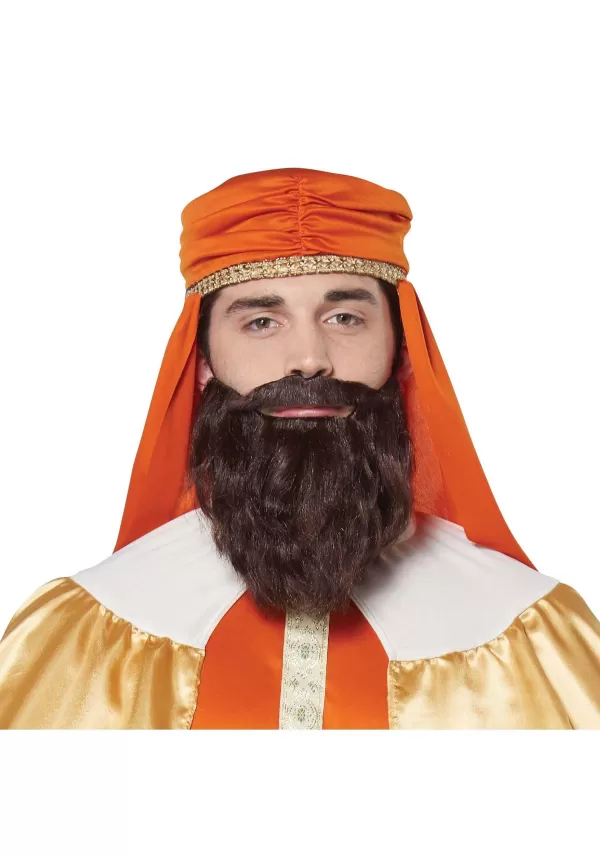 Outlet Wise Man Brown Wig And Beard For Men Mustaches / Beards