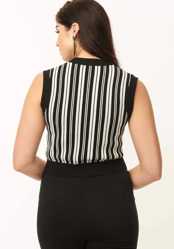 Cheap Women'S Beetlejuice X Cropped Sweater Vest Halloween Clothes