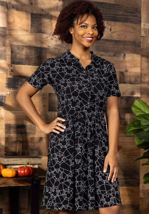Flash Sale Women'S Mickey Mouse Spiderweb Dress Halloween Clothes