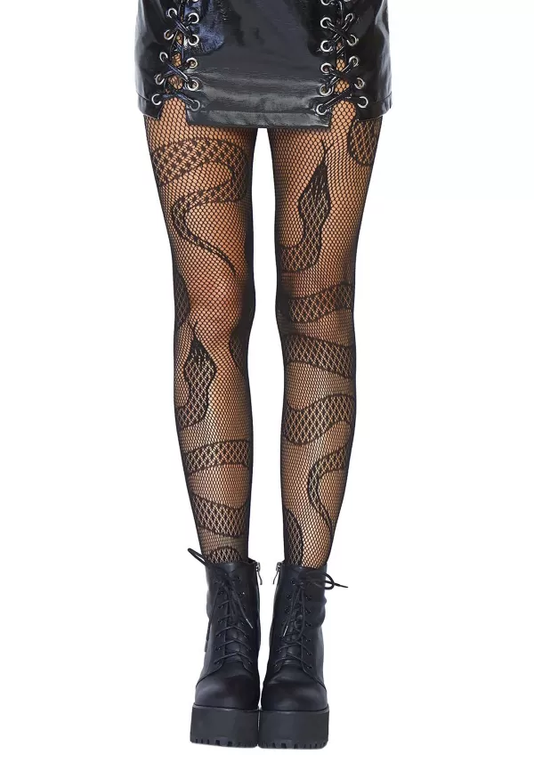 New Women'S Snake Net Tights Fishnet Stockings