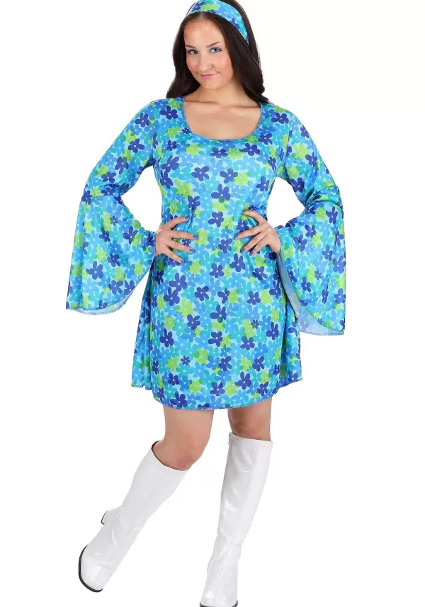 Fashion Women'S Wild Flower 70S Disco Dress Costume Women'S Costumes