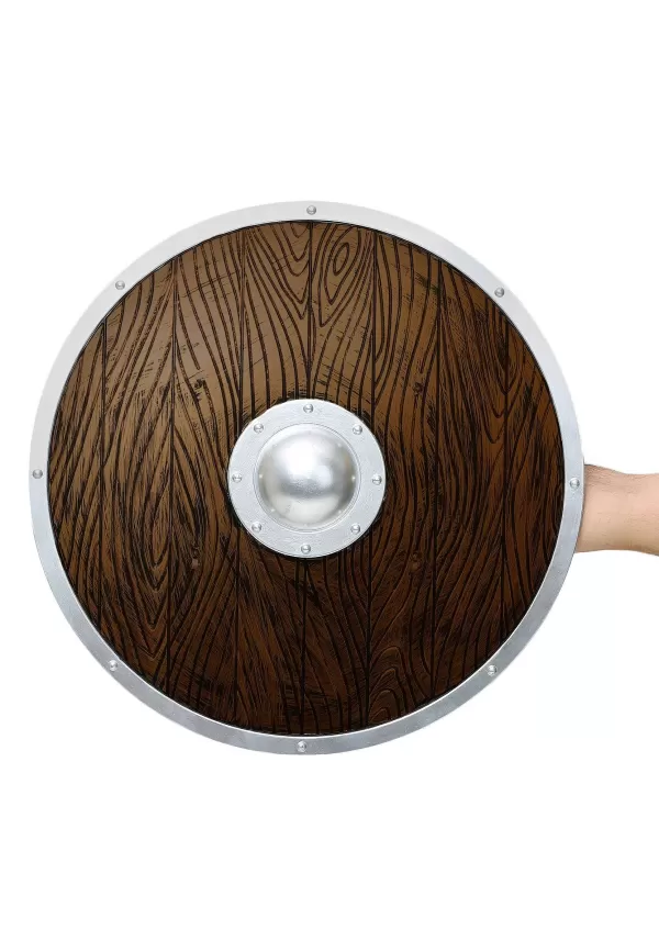 Cheap Wood-Look Viking Shield Toy Weapons