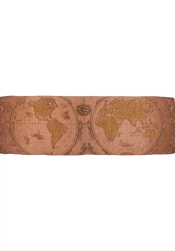 Discount Ye Olde World Map Lightweight Brown Scarf Scarves