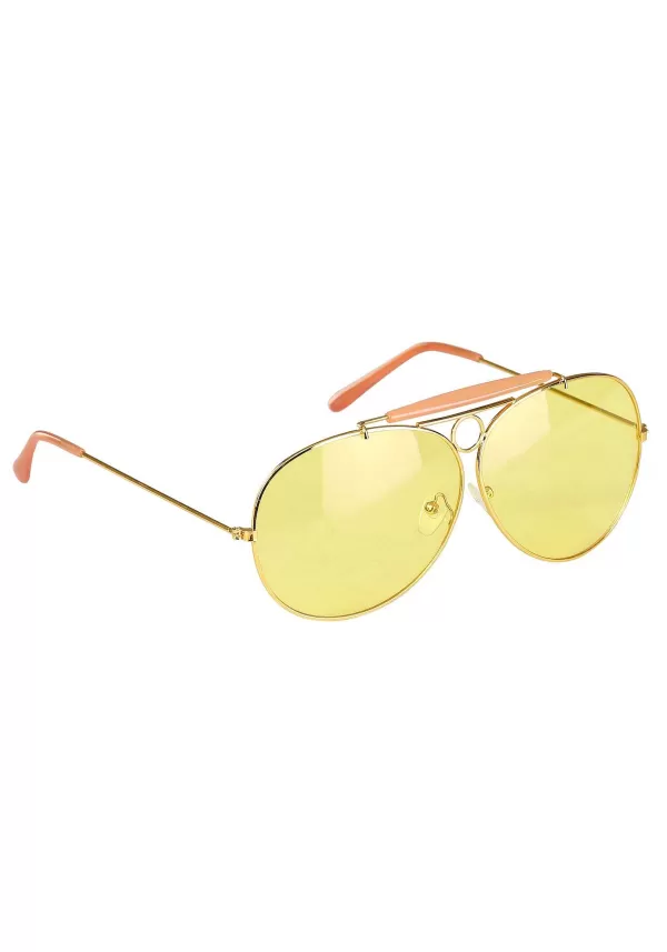 Fashion Yellow Aviator Sunglasses Glasses / Sunglasses