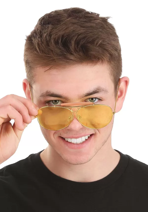 Fashion Yellow Aviator Sunglasses Glasses / Sunglasses