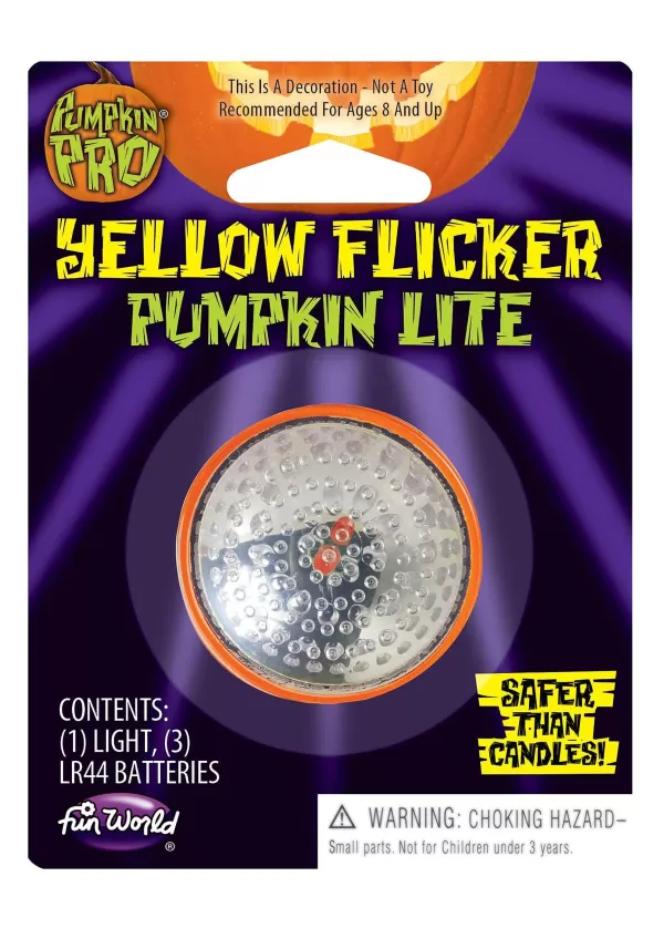 Fashion Yellow Flicker Pumpkin Lite Halloween Prop Halloween Lights