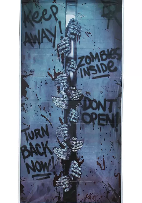 Discount Zombie Inside Halloween Door Cover Decoration Door Decorations