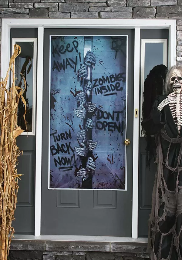 Discount Zombie Inside Halloween Door Cover Decoration Door Decorations